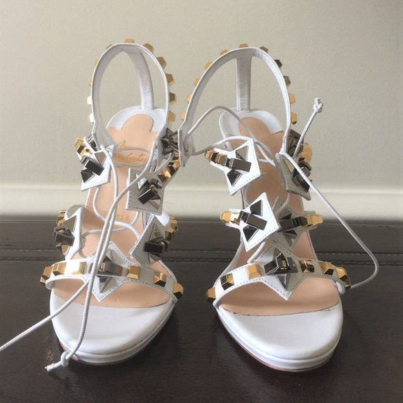 SOLD!! NWT $1.295 Louboutin 120 Gladiator Pumps 39 - Picture 4 of 8